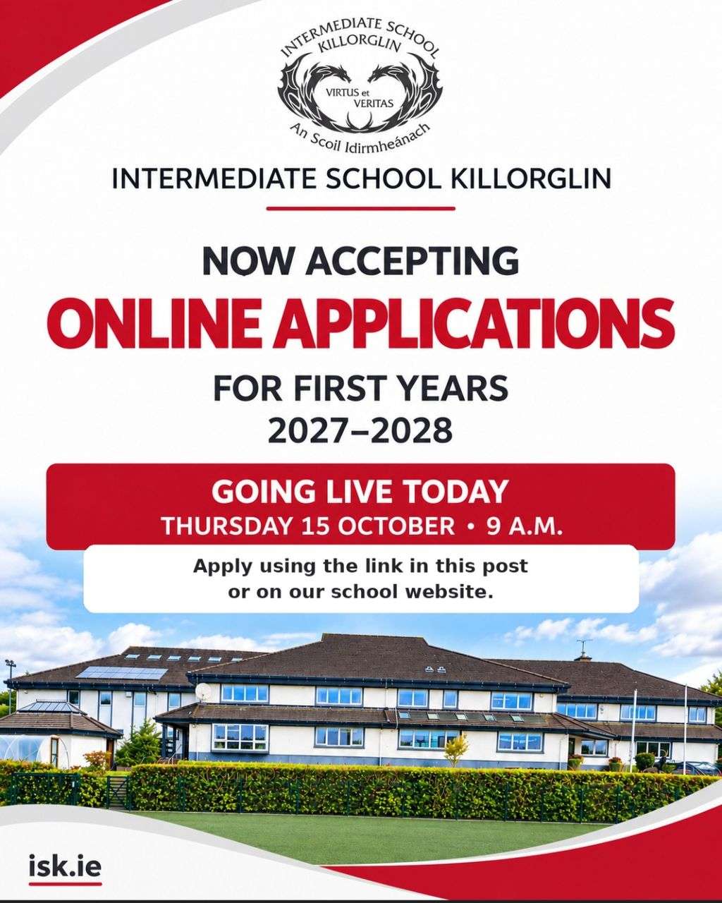 Applications Open at 9am Today
